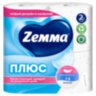 Бумага туалетная ZEMMA/ZEWA Plus, 2-слойная, спайка 4 шт. х 23 м, белая, 1440511, 122814