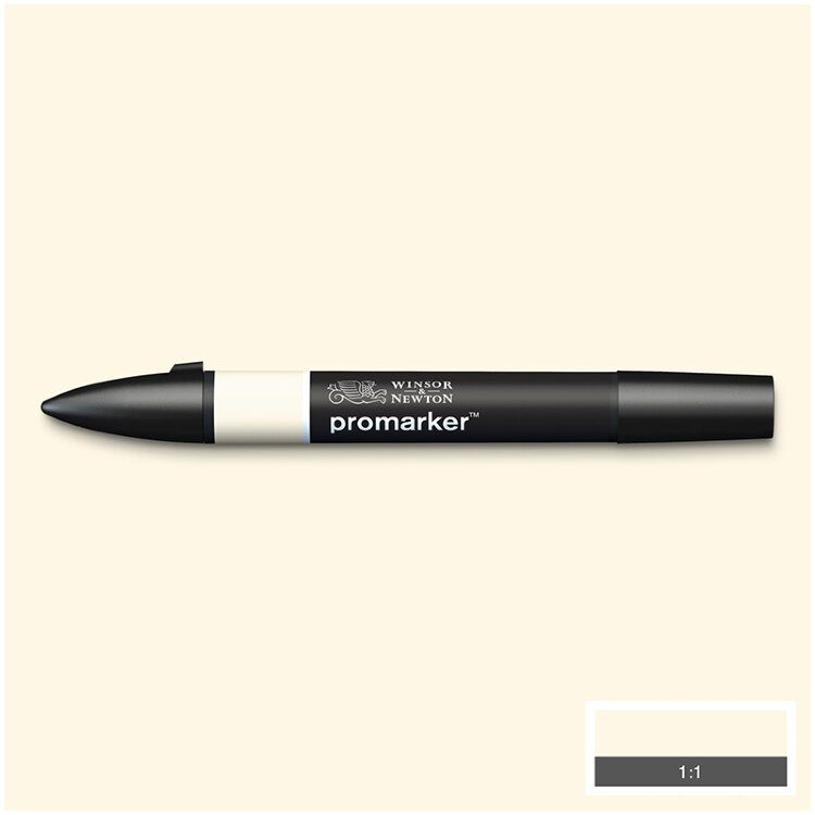 Маркер художественный двухсторонний Winsor&Newton "Pro", пулевидный/скошенный, 2мм/7мм, слоновая кость, 316078rf