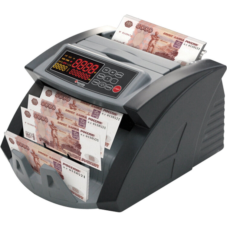Счетчик банкнот CASSIDA 5550 UV/MG, 1300 банкнот/мин, УФ-, магнитная детекция, фасовка, 290530