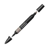 Маркер художественный двухсторонний Winsor&Newton "Pro", пулевидный/скошенный, 2мм/7мм, серый теплый тон 4, 316060rf