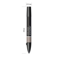 Маркер художественный двухсторонний Winsor&Newton "Pro", пулевидный/скошенный, 2мм/7мм, серый теплый тон 4, 316060rf
