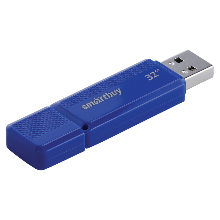 Флеш-диск 32 GB, SMARTBUY Dock, USB 2.0, синий, SB32GBDK-B, 512792