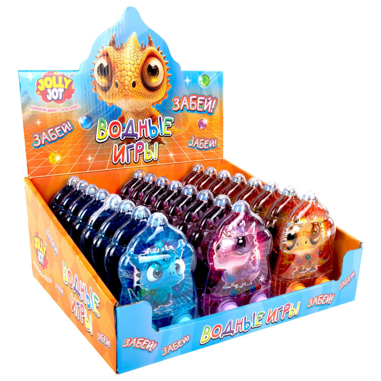 Водная игра ДРАКОНЧИКИ, 12х8 см, мячики, ассорти, 3 вида, JOLLY JOT (ДЖОЛЛИ ДЖОТ), 665994, 24 штук, 665994