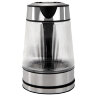 Чайник электрический SONNEN KT-6801, 1,8 л, 2200 Вт, термостойкое стекло текстура полоска, внутренняя подсветка синяя, нерж. сталь, 455143, 455143