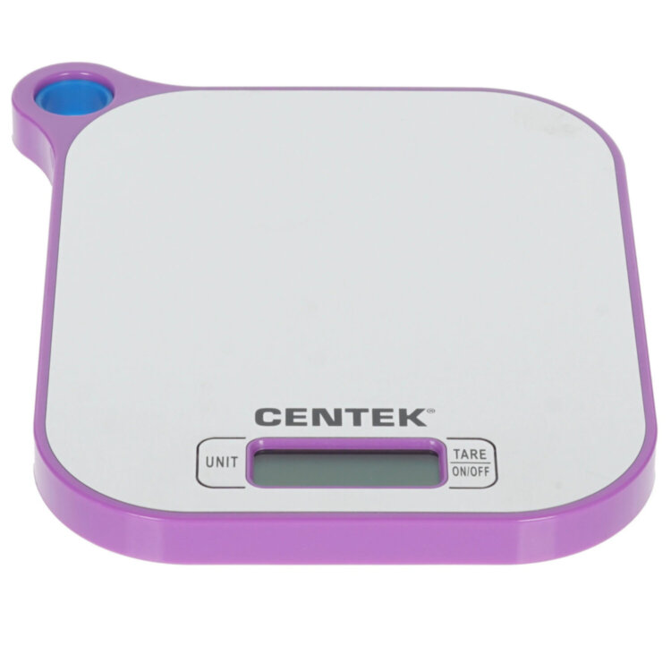 Весы кухонные CENTEK CT-2461, электронный дисплей, max вес 5 кг, тарокомпенсация, пластик/сталь, 457571