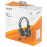 Наушники с микрофоном (гарнитура) A4TECH HU-30, проводные, 2 м, USB, черные, 1379903, 513937