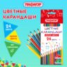 Карандаши цветные ПИФАГОР ЭКО "КЛАССИК", 24 цвета, шестигранные, 182050, 12 штук, 182050