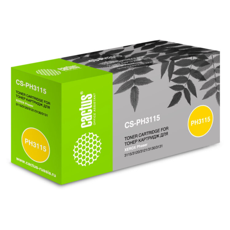 Картридж лазерный CACTUS (CS-PH3115) для XEROX Phaser 3120/3121/3130, ресурс 3000 стр., 362579