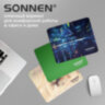 Коврик для мыши SONNEN "GREEN", резина + ткань, 220х180х3 мм, 513305, 513305