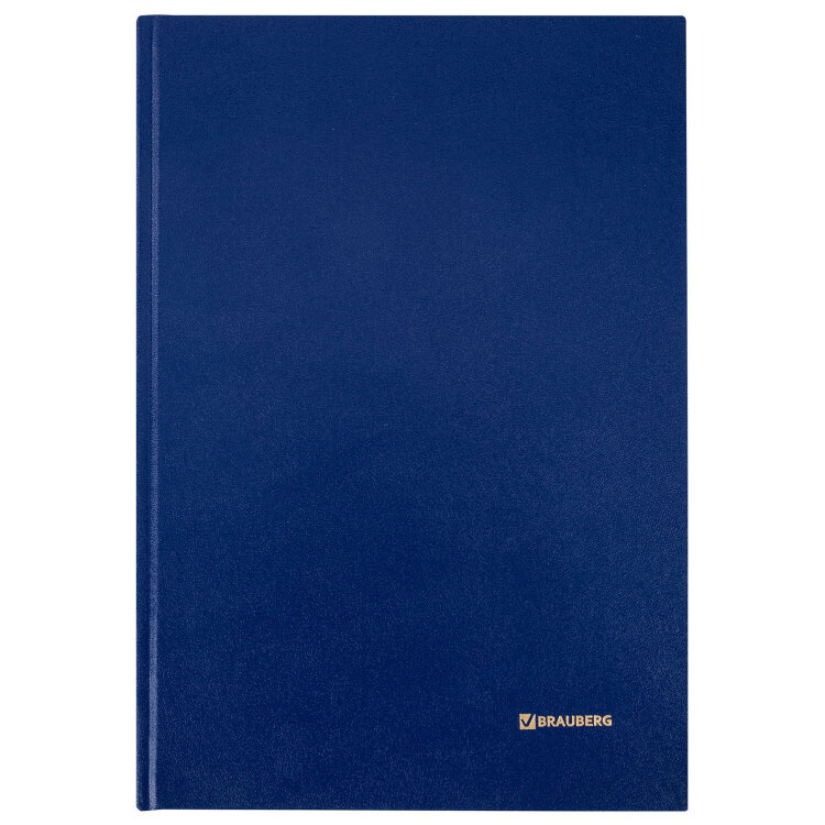 Книга учета 160 л., клетка, твердая, бумвинил, блок офсет, А4 200х290 мм, BRAUBERG, 130182, 130182