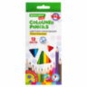 Карандаши цветные BRAUBERG KIDS NEW, 12 цветов, трехгранные, грифель 3 мм, 182001, 182001