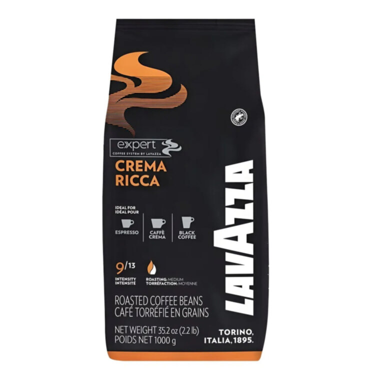 Кофе в зернах LAVAZZA "Crema Ricca Expert" 1 кг, ИТАЛИЯ, 3003, 623503