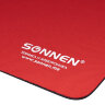 Коврик для мыши SONNEN "RED", резина + ткань, 220х180х3 мм, 513306, 513306
