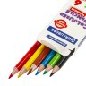 Карандаши цветные BRAUBERG PREMIUM, 6 цветов, трехгранные, грифель 3,3 мм, натуральное дерево, 181650, 181650