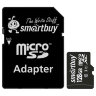 Карта памяти micro SDXC, 128 GB, SMARTBUY, UHS-1 U1, 80 Мб/сек. (class 10), с адаптером, SB128GBSDCL1001, 512809