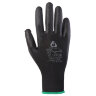 Перчатки нейлоновые JETA SAFETY, полиуретановое покрытие, КОМПЛЕКТ 12 пар, размер 8, M (средний), черные, JP011b, JP011b-M, 700618