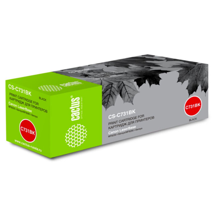 Картридж лазерный CACTUS (CS-C731BK) для CANON LBP7100/7110/MF8230/8280, черный, ресурс 1400 стр., 362722