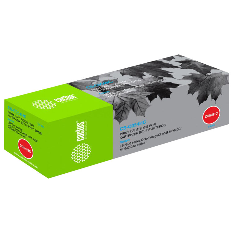 Картридж лазерный CACTUS (CS-C054HC) для Canon LBP 621/623, MF 641/643/645, голубой, ресурс 2300 страниц, 363774