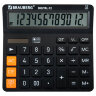 Калькулятор настольный BRAUBERG DIGITAL-12-BK (151х152 мм), 12 разрядов, двойное питание, ЧЕРНЫЙ, 272968, 272968