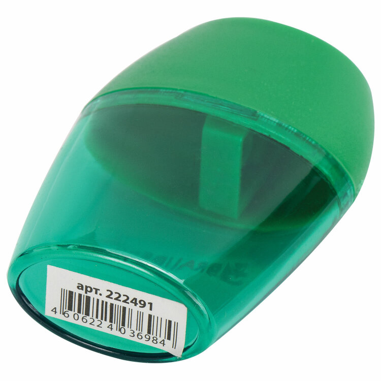 Точилка BRAUBERG "Diamond", с контейнером, овальная, в дисплее, ассорти, 222491, 222491