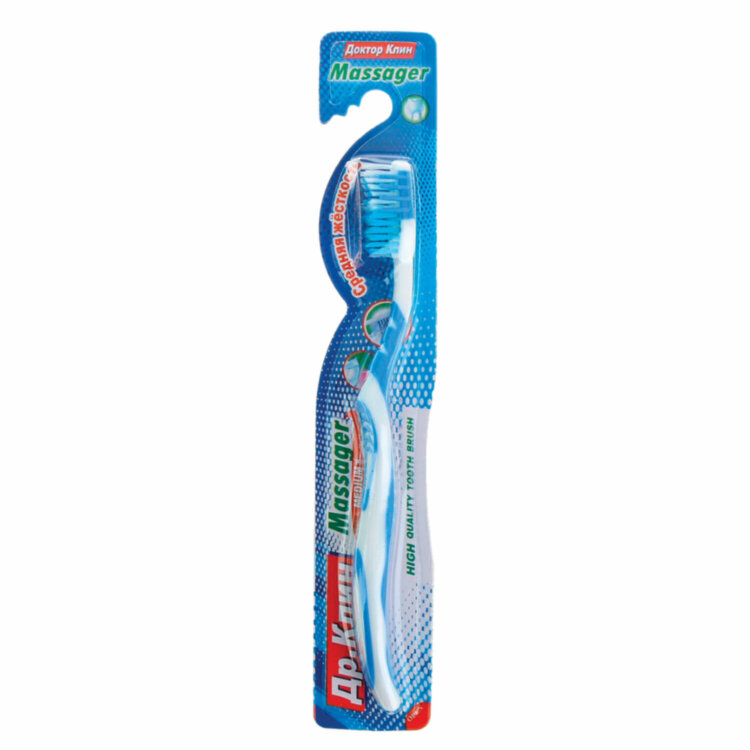 Зубная щетка DR.CLEAN "Massager" (Доктор Клин, Массажер), средняя, YGIR-164, 48 штук, 604030