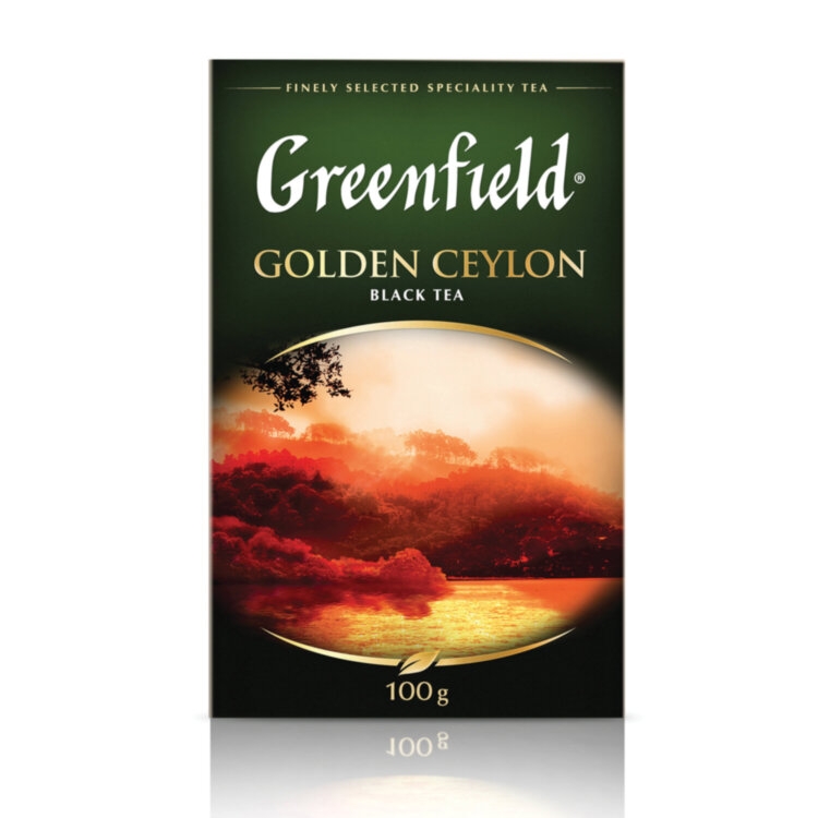 Чай листовой GREENFIELD "Golden Ceylon ОРА" черный цейлонский крупнолистовой 100 г, 0351, 620222