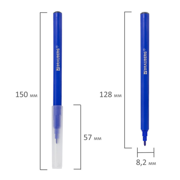 Фломастеры BRAUBERG "PREMIUM", 24 цвета, КЛАССИЧЕСКИЕ, вентилируемый колпачок, ПВХ-упаковка с европодвесом, 151936, 151936