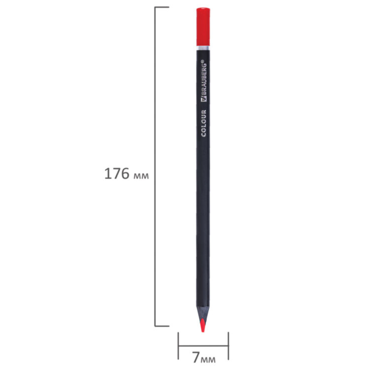 Карандаши цветные чёрное дерево BRAUBERG BLACK WOOD, 36 цветов, мягкий грифель 3 мм, 182042, 182042
