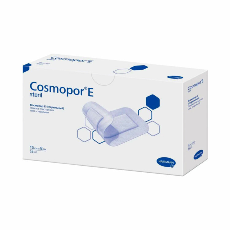 Пластырь-повязка COSMOPOR E STERIL, комплект 25 шт., нетканая основа, 15х8 см, 901021, 630935