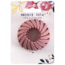 Заколка для волос, для хвоста и пучка, диаметр 6 см, soft-touch, АССОРТИ, MONTE VITA (МОНТЕ ВИТА), 457127, 12 штук, 457127