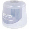 Точилка электрическая BRAUBERG DOUBLE BLADE WHITE, двойное лезвие, питание от 2 батареек, 271337, 271337
