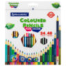 Карандаши цветные двусторонние BRAUBERG PREMIUM TWIN COLOUR, 24 штуки, 48 цветов, шестигранные, грифель 3,3 мм, натуральное дерево, 181875, 181875