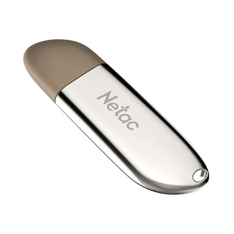 Флеш-диск 16 GB NETAC U352, USB 2.0, металлический корпус, серебристый, NT03U352N-016G-20PN, 513695