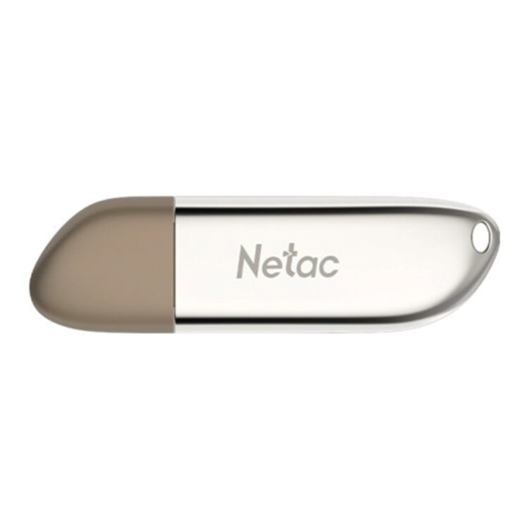 Флеш-диск 16 GB NETAC U352, USB 2.0, металлический корпус, серебристый, NT03U352N-016G-20PN, 513695