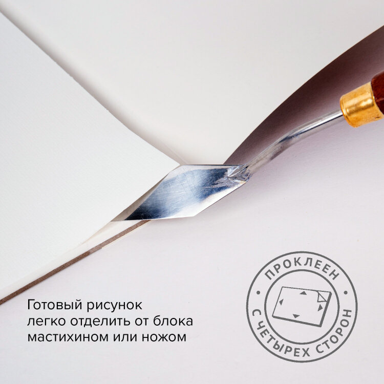 Папка для акварели/планшет, 300 г/м2, 270х390 мм, склейка, крупное зерно, 20 л., BRAUBERG ART PREMIERE, 113250, 113250