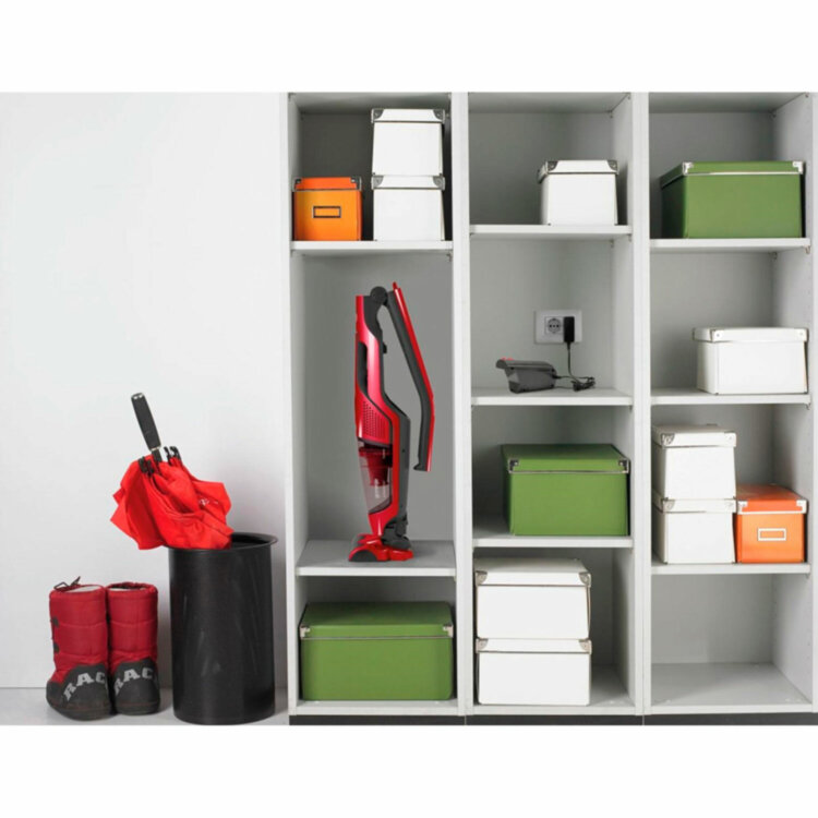 Пылесос вертикальный беспроводной GORENJE SVC252GFR 2 в 1, мощность 161 Вт, контейнер 0,5 л, красный, 457637