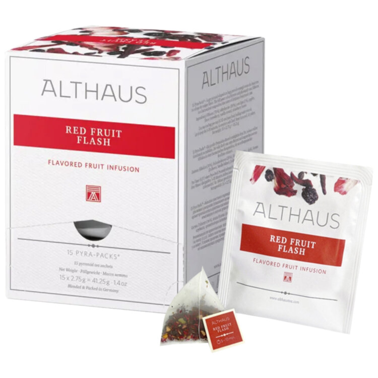 Чай ALTHAUS "Red Fruit Flash" фруктовый, 15 пирамидок по 2,75 г, ГЕРМАНИЯ, TALTHL-P00010, 622895
