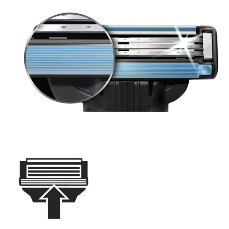 Сменные кассеты для бритья 8 шт., GILLETTE (Жиллет) "Mach3", для мужчин, 602834