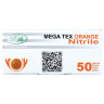 Перчатки нитриловые сверхпрочные с текстурой SFM MEGA TEX ORANGE, Германия, 25 пар (50 штук), размер XL (очень большой), 4036534915202, 702146