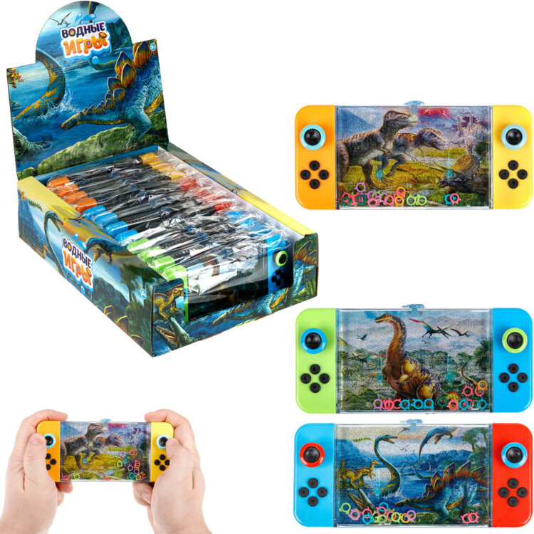 Водный тетрис колечки 15,5х7х2 см, АССОРТИ, дисплей, 1TOY, Т24409, 24 шт., 665631