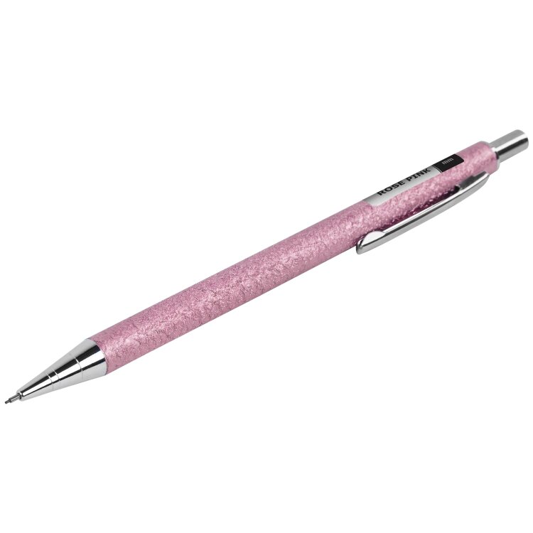 Карандаш механический 0,5 мм + грифели HB 12 штук на блистере, BRAUBERG "ROSE PINK", 181971, 181971