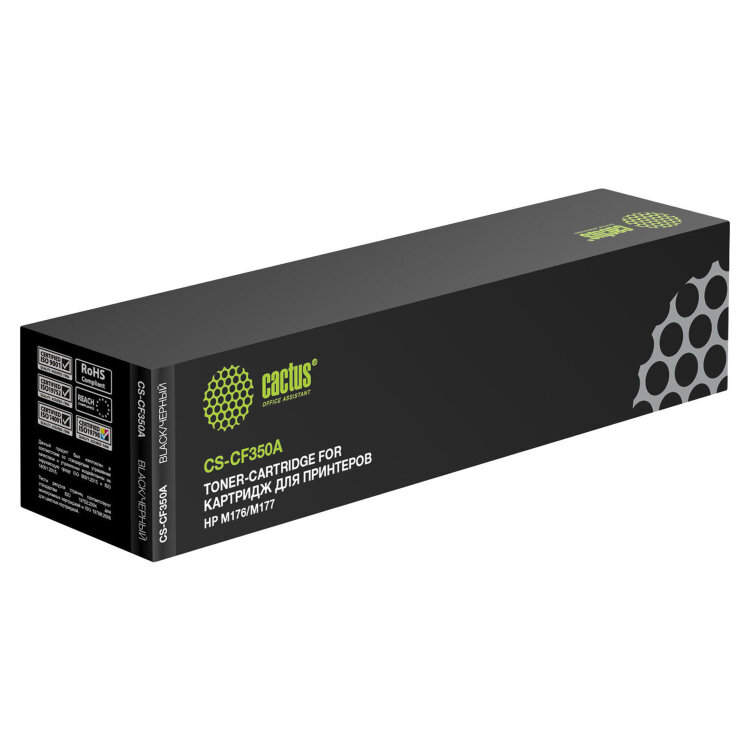 Картридж лазерный CACTUS (CS-CF350A) для HP CLJ M176n/M177fw, черный, ресурс 1300 страниц, 362070