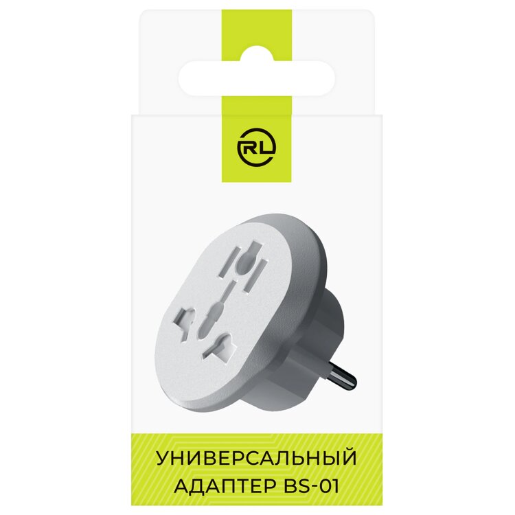 Адаптер сетевой универсальный RED LINE 16А BS-01 (UK/KR/JP/EU), белый, УТ000032912, 514323