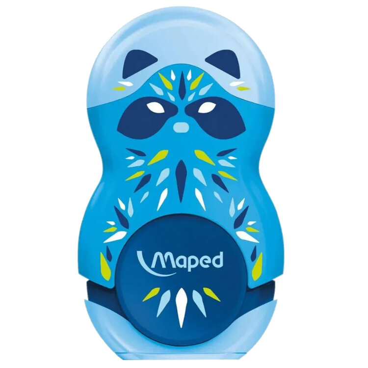 Точилка с ластиком MAPED "LOOPY Mini Cute", с контейнером, корпус ассорти, 049113, 24 штук, 271918