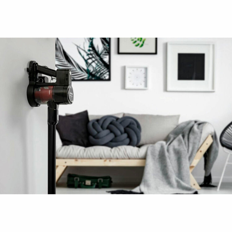 Пылесос вертикальный беспроводной GORENJE SVC216FMLBKII, 2 в 1, мощность 121 Вт, контейнер 0,5 л, черный, 457635