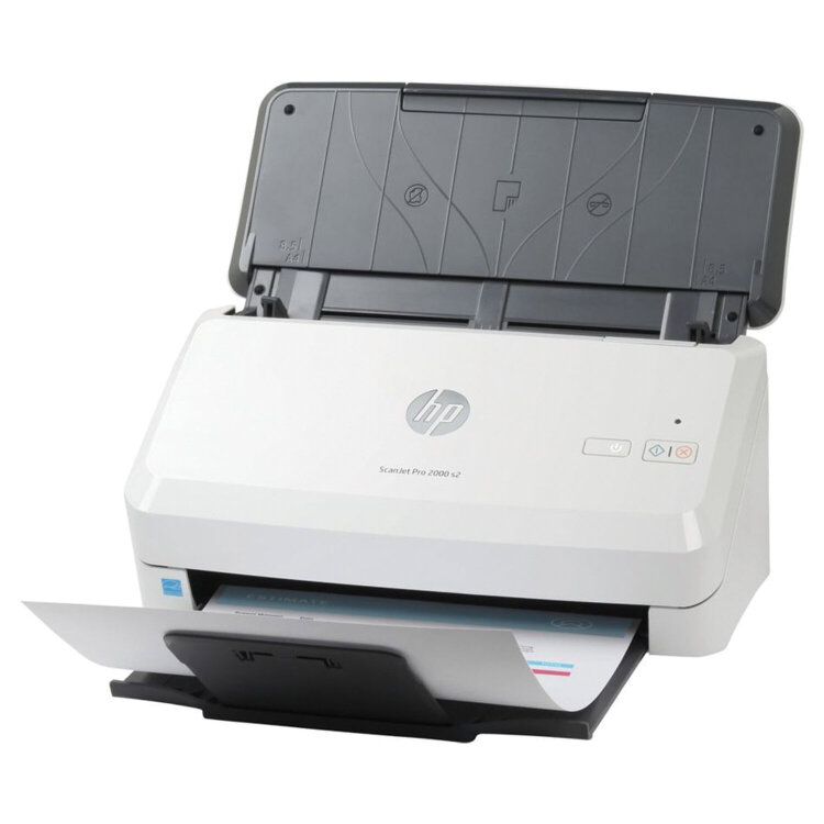 Сканер потоковый HP ScanJet Pro 2000 s2 А4, 35 стр./мин, 600x600, ДАПД, 6FW06A, 354771