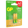 Батарейки КОМПЛЕКТ 2 шт., GP Ultra G-Tech, AAA (LR03, 24А), алкалиновые, мизинчиковые, 24AUA21-2CRSBC2, 457747