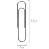 Скрепки BRAUBERG, 33 мм, никелированные, 100 шт., в картонной коробке, 270443, 270443