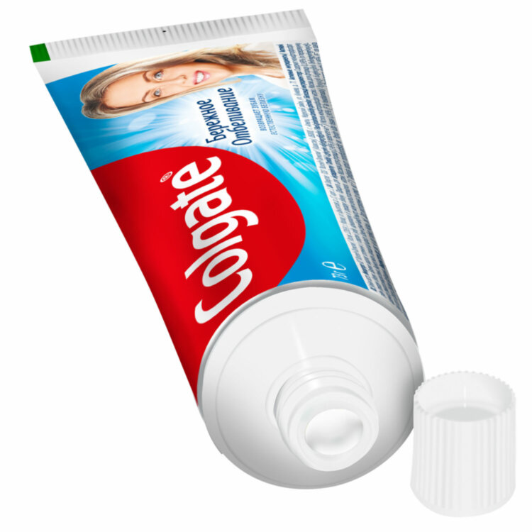 Зубная паста 50 мл COLGATE "Бережное отбеливание", с фторидом и кальцием, 7891024188262, 609052