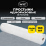 Простыня одноразовая белая рулонная с перфорацией, 100 шт., ЭКОНОМ, 70х180 см, СМС, 12 г/м2, WBZ (ВБЗ), 631701, 631701